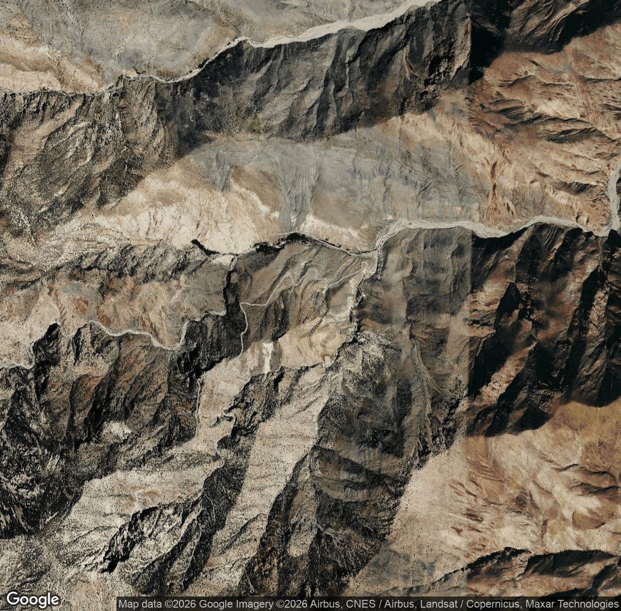 Hanaupah Canyon hiking route